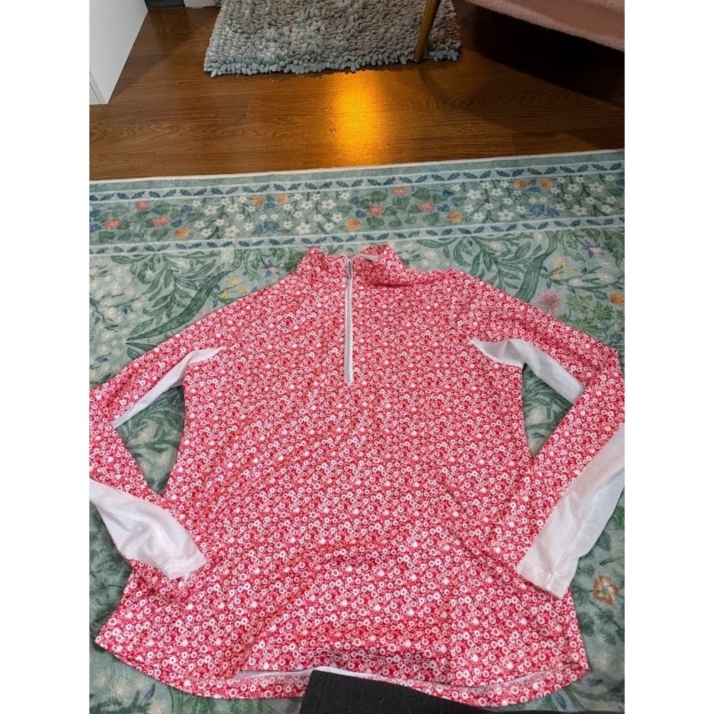 Women's preppy golf 1/4 zip pullover by Pebble Beach - Size Large